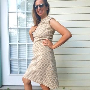 Vintage gold and cream dress